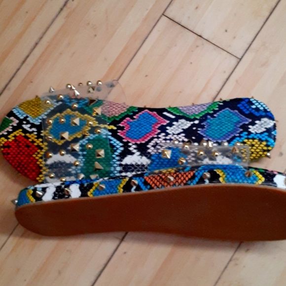 Studded Flat Sandals - Picture 1 of 3